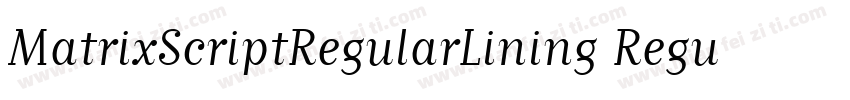 MatrixScriptRegularLining Regular字体转换